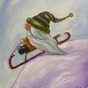 Sledding Gnome - Painting Tutorial
