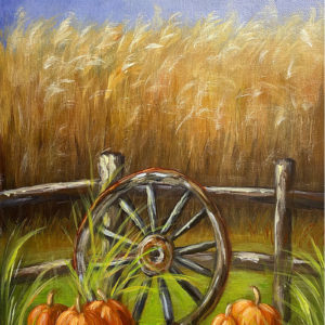 Fall Wagon Wheel - Painting Tutorial