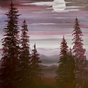 Moonlight Mountains - Painting Tutorial