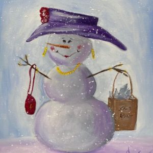 Shopping Snow Lady - Painting Tutorial