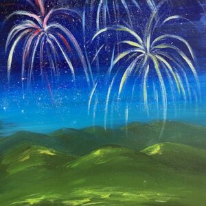 Fireworks Over the Mountains - Painting Tutorial