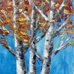 Aspen Trees in Autumn - Palette Knife Painting Tutorial