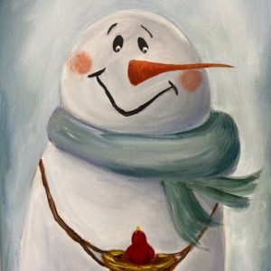 Cardinal and Snowman - Painting Tutorial
