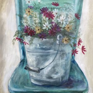 Bucket of Spring Flowers - Painting Tutorial
