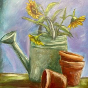 Fall Sunflower Watering Can - Painting Tutorial