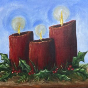 Christmas Candles - Painting Tutorial