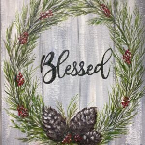 Winter Pine Wreath - Painting Tutorial