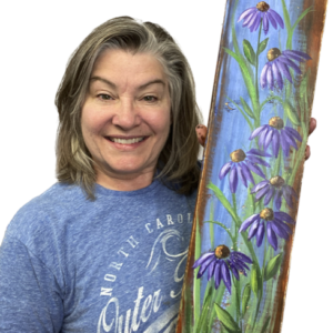 Coneflowers on Wood - Painting Tutorial