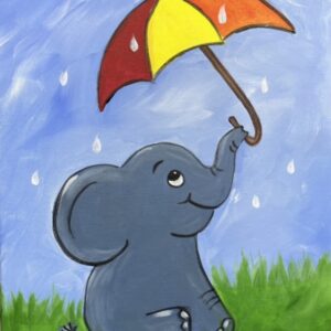 Cutest Spring Elephant - Kids Painting Tutorial