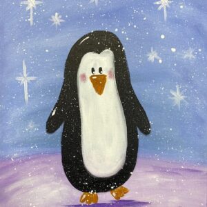 Winter Penguin - Kids Painting Tutorial