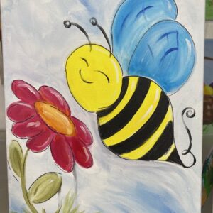 Bee and Flower - Kids Painting Tutorial