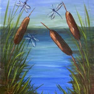 Cattails and Dragonflies - Painting Tutorial
