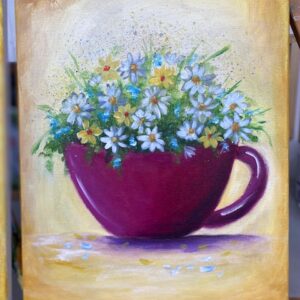 Cup of Flowers - Painting Tutorial
