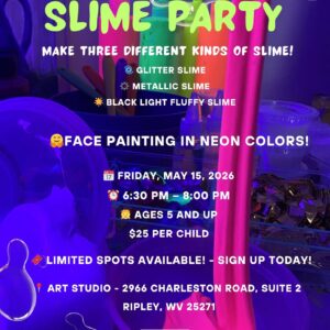 GLOW - Kids Slime Party | Friday | 05-15-2026 | 6:30 pm - 8:00 pm