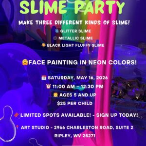 GLOW - Kids Slime Party | SATURDAY | 05-16-2026 | 11:00 am - 12:30 pm